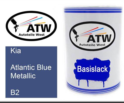 Kia, Atlantic Blue Metallic, B2: 500ml Lackdose, von ATW Autoteile West.